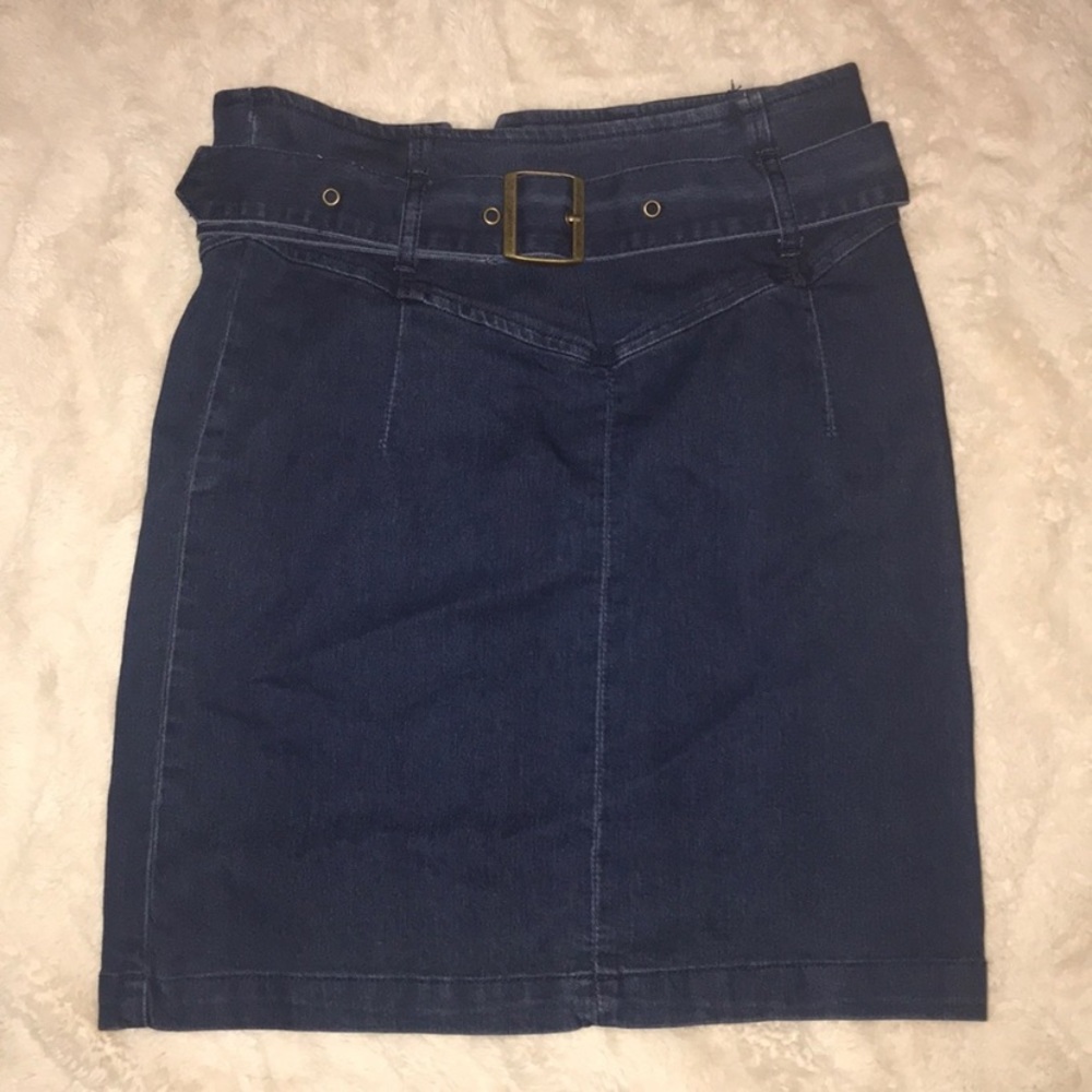 NWT Free People Skirt Faded Indigo Belted Denim size 2 - Picture 4 of 11